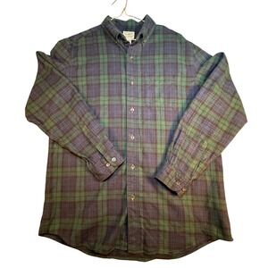 VTG 2019 L.L.Bean Mens Large Long‎ Sleeve Plaid Flannel Button Down Shirt